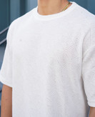 تی شرت یقه گرد لوزی آستین کوتاه جنس ویسکوز پنبه