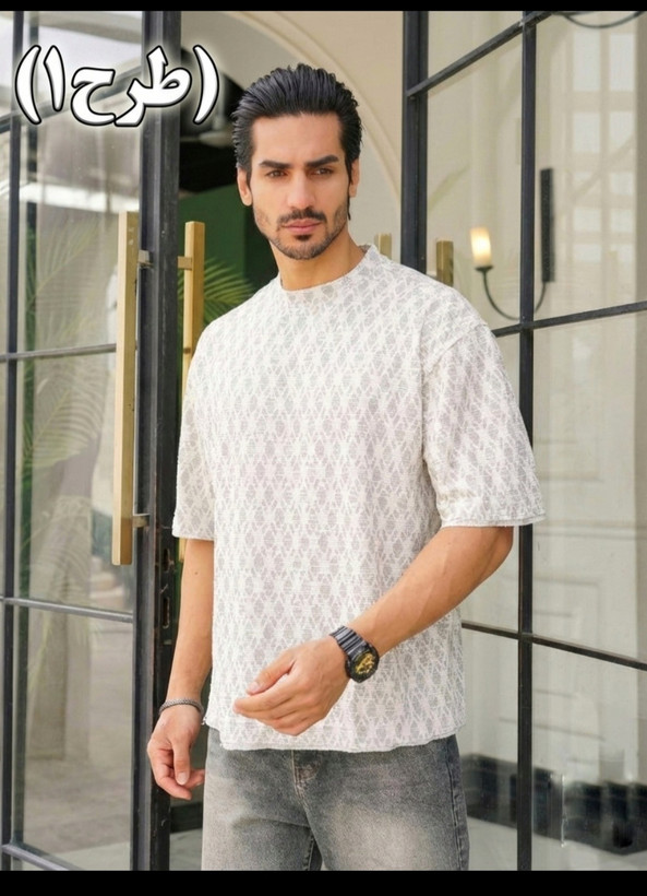 خرید تی شرت یقه گرد طرح اسکاج