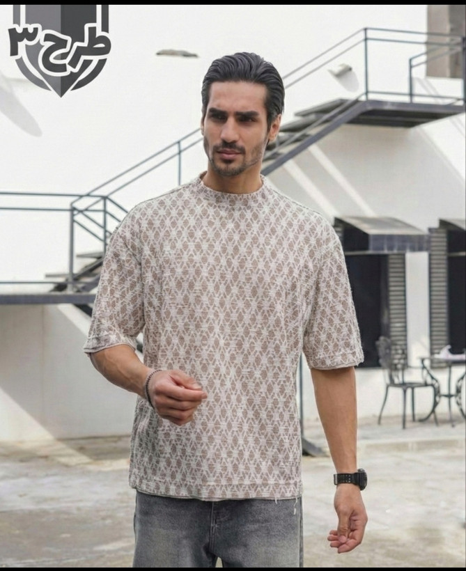 خرید تی شرت یقه گرد طرح اسکاج