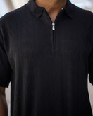 پخش و خرید عمده پولوشرت مردانه یقه نیمزیپ ,بافت ظریف طرح اسکاج