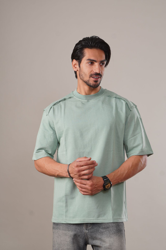 تیشرت-دورس-دو-نخ-برند-تروما-مدل-کثیف-دوزی-سبز