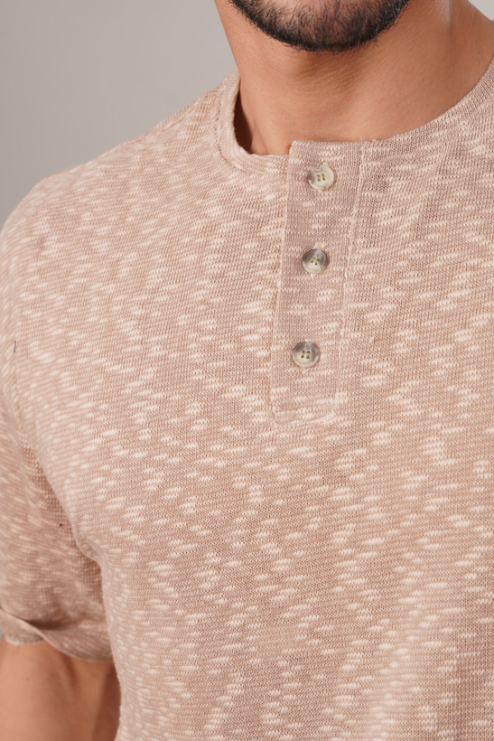 تیشرت-یقه-دیپلمات-اسلپ-سوزنی-عمده-رنگ-بژ