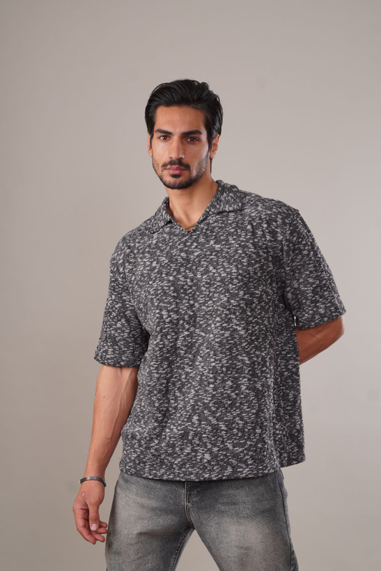 تیشرت-یقه-دار-یقه-دلبری-اسلپ-سوزنی-عمده-رنگ-زغالی