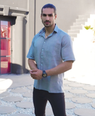 پیراهن-لنین-مردانه-عمده-بازار-تهران_رنگ_آبی