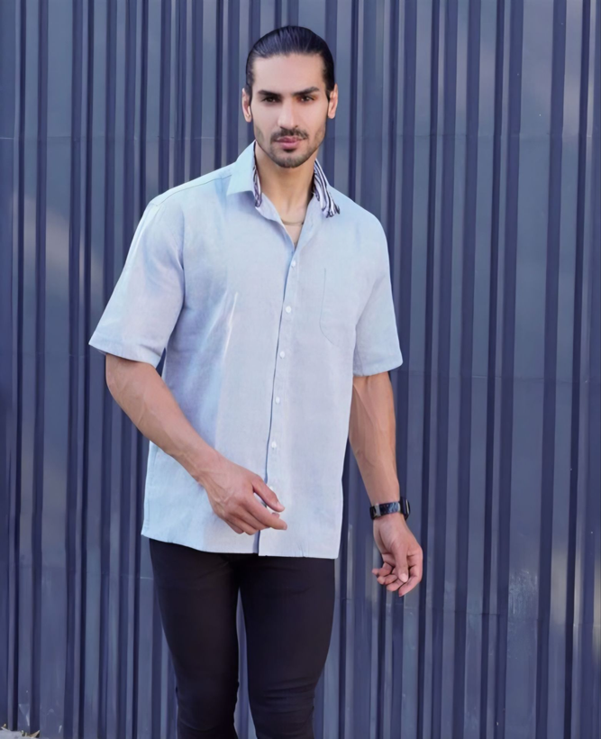 پیراهن-لنین-مردانه-عمده-بازار-تهران_رنگ_آبیروشن