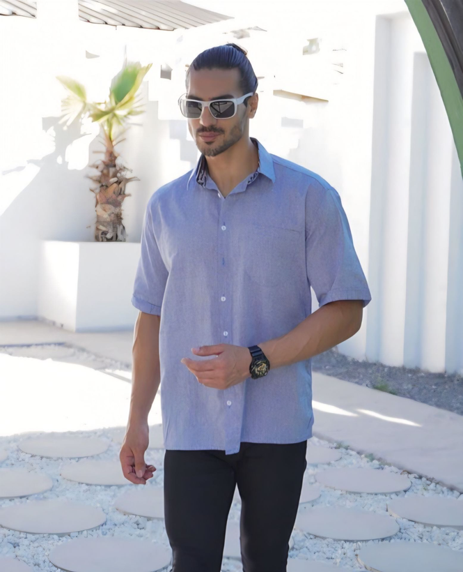 پیراهن-لنین-مردانه-عمده-بازار-تهران_رنگ_یاسی