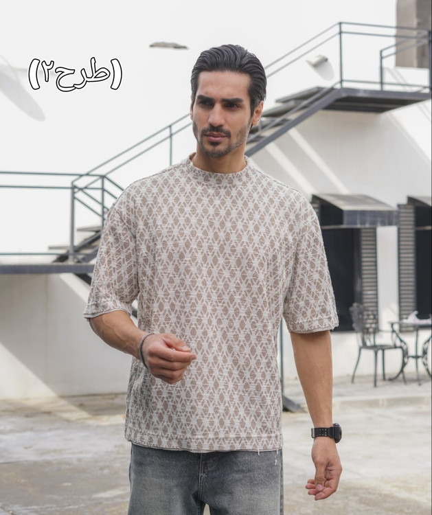 خرید عمده تی شرت یقه گرد طرح اسکاج جنس اسلپ بوکله_۲۱۰۶