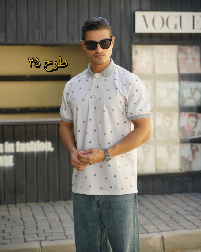 پولوشرت مردانه عمده یقه دودکمه جودون لاکرا کد ۲۱۳۱