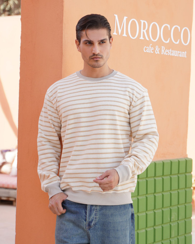 دورس رینگر مردانه پنبه حصیری رنگ قهوهای روشن کد ۲۱۳۸